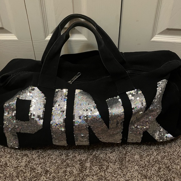PINK Victoria's Secret Bags Pink Victoria Secret Sequin Duffle Bag
